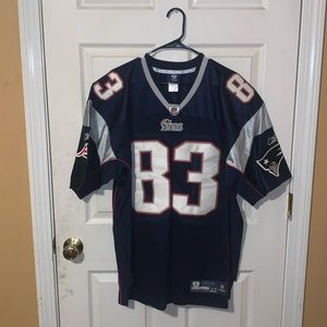 WES WELKER LARGE VTG REEBOK FOOTBALL JERSEY PATRIOTS New England  Jersey